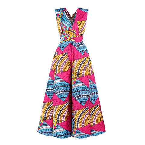 African Clothes Jumpsuit Multi-Wear Style-WF01510-Veeddydropshipping