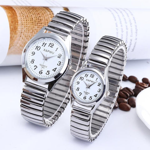 Fashion Quartz Wrist Watch Steel Strap Couple Watch Gift-JW00947-Veeddydropshipping