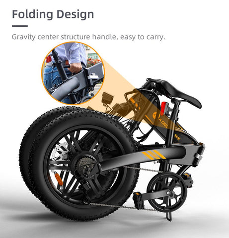 A20F+ Folding Electric Bicycle 250W 36V 10.4Ah 20Inch Mountain Bike City Exercise -OS00934-Veeddydropshipping