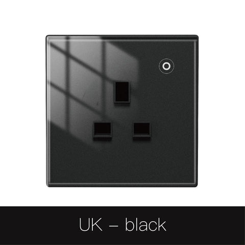 ZigBee Smart Wall Socket Glass Panel Outlet Power Monitor tuya Wireless -CE00598-Veeddydropshipping