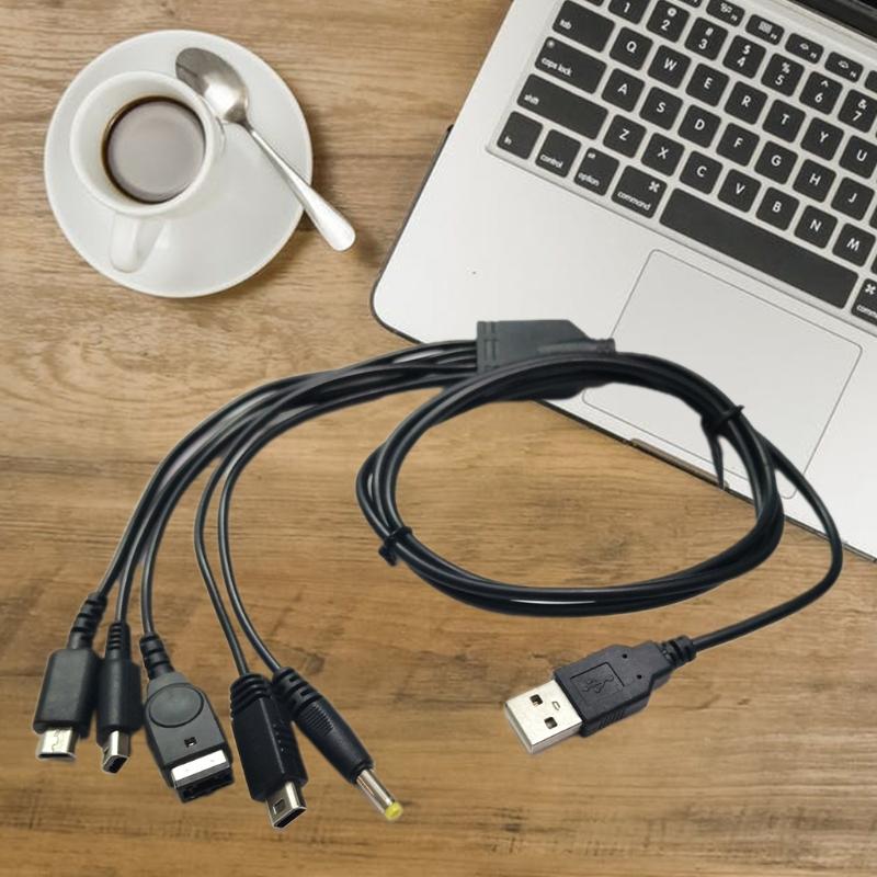 1.2m/4ft 5 in 1 USB Charger Cable Multi Charging Cord Fast Charge Wire Line -CE01481-Veeddydropshipping