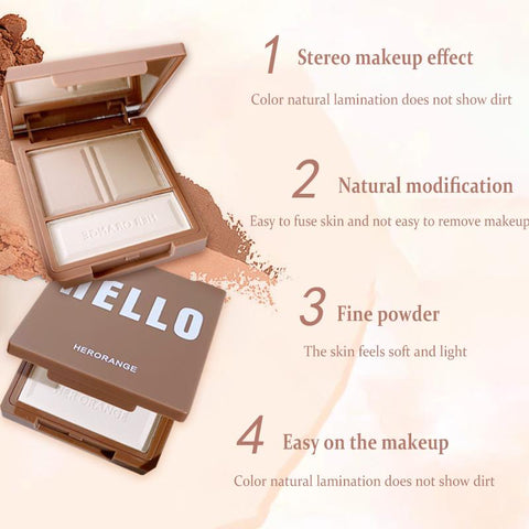 3D Trimming Repair Highlight Make Up Face Powder-BH00712-Veeddydropshipping
