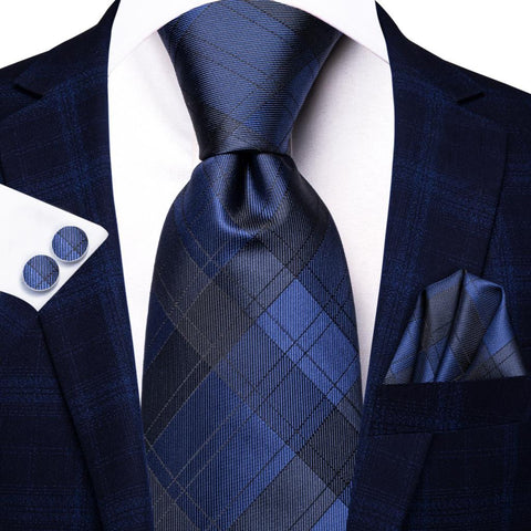 Men Classic Party Wedding Pocket Square Cufflinks Luxury Tie Set-JW01305-Veeddydropshipping