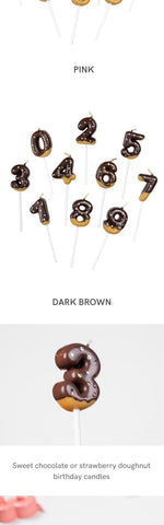 Donuts Numbers Birthday Candles Wishing Parties-HA00361-Veeddydropshipping