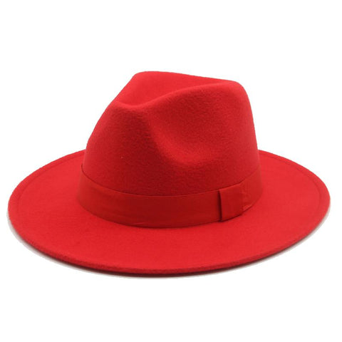 Women Ribbon Band Men&#39;s Hat Wide Brim Classic Beige-MF00991-Veeddydropshipping