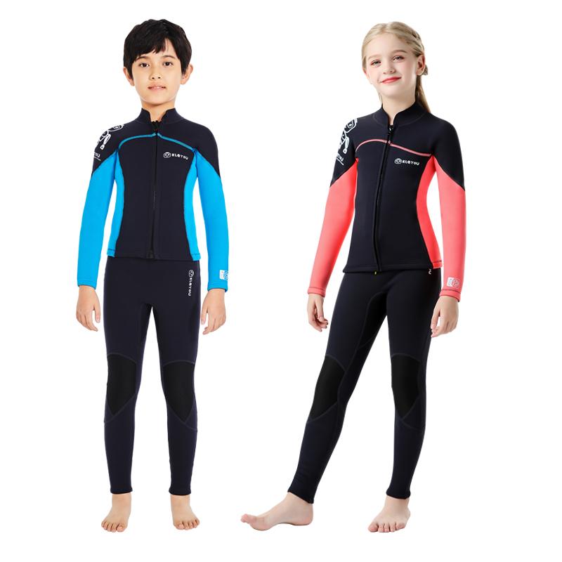 Kids Neoprene Swimsuit Girls Surfing Diving Suit Children Underwater Wetsuit Boys-OS00002-Veeddydropshipping