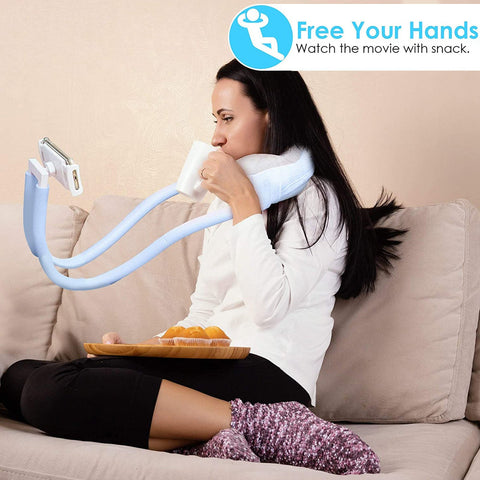 U-Shaped Neck Pillow With Gooseneck Tablet Phone Holder Sleep Cushion With Flexible-PA00597-Veeddydropshipping