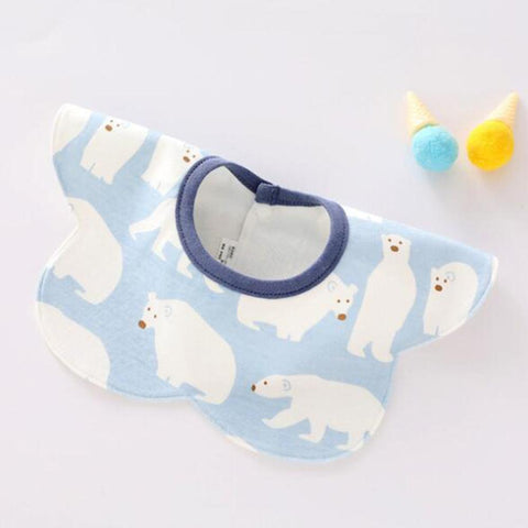 Baby Bibs Waterproof Cotton Animal Print Flower Shape 360 Degree-TB00724-Veeddydropshipping