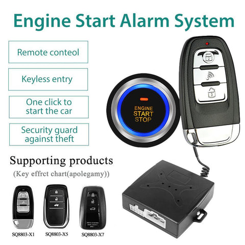 12V Car SUV Keyless Entry System Engine Start Alarm System Push-AM00596-Veeddydropshipping