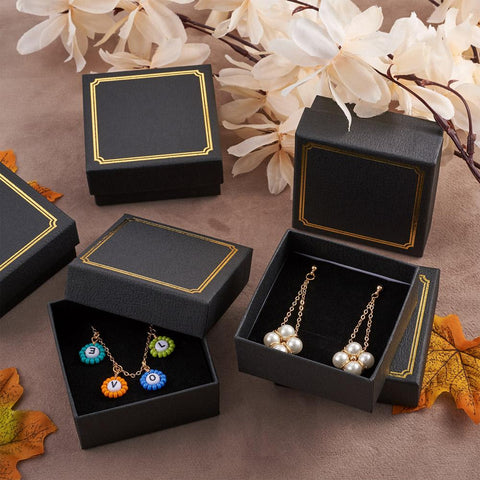 Cardboard Jewelry Gift Box  Packaging With Sponge Inside Rectangle-JW01705-Veeddydropshipping