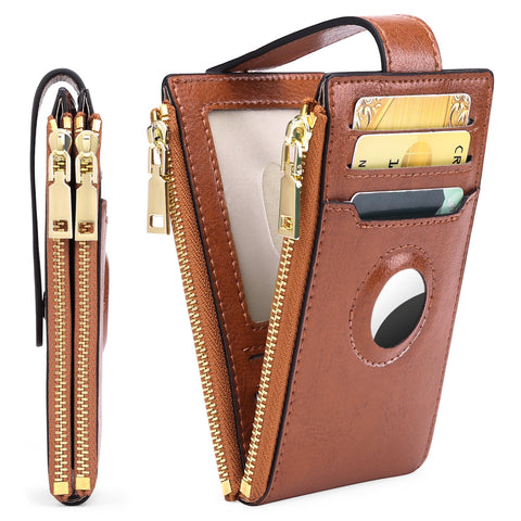 Women Rfid Blocking Anti-theft 13 Card Slots Wallet with Airtag Tracking-BS00217-Veeddydropshipping