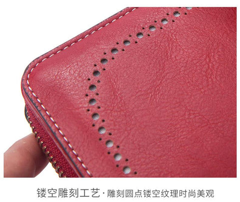 Wallets For Woman Long Zipper Large Ladies Clutch-BS00205-Veeddydropshipping