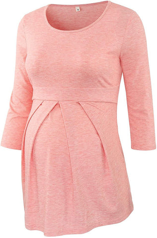 Cotton Maternity Tops Short Sleeves T-Shirts Breastfeeding Clothes-TB00575-Veeddydropshipping