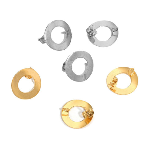Handmade Stainless Steel  Connectors Earring Jewelry Making Findings-JW01557-Veeddydropshipping