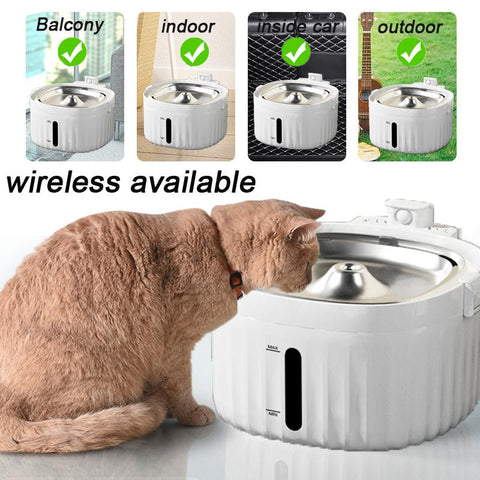 Charging Cat Water Fountain Intelligent Wireless-HA01392-Veeddydropshipping