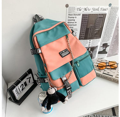 Style High School Student Backpack Large Capacity Boy and-BS00310-Veeddydropshipping