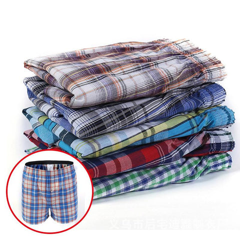 panties Underwear male Boxers Shorts Casual Sleep Underpants Plaid-MF01441-Veeddydropshipping