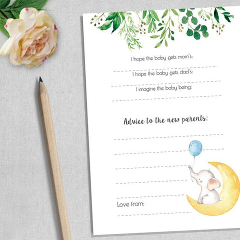 10 Pack Advice and Prediction Cards for Baby Shower Game Parent Message-TB00799-Veeddydropshipping