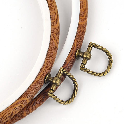 Rubber Imitate Wood Hoop Circle-HA00104-Veeddydropshipping