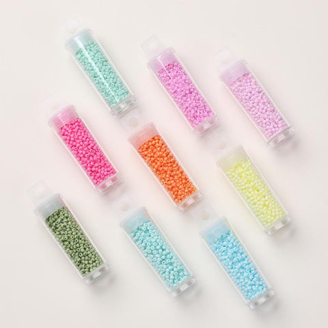 Matte Solid Color Frosted Round Glass Loose Beads  For DIY -JW01522-Veeddydropshipping