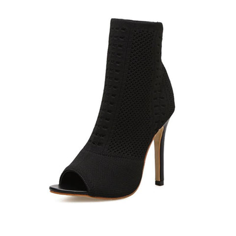 Boots Ladies Open Toe High Heels Fashion Kardashian-BS01064-Veeddydropshipping