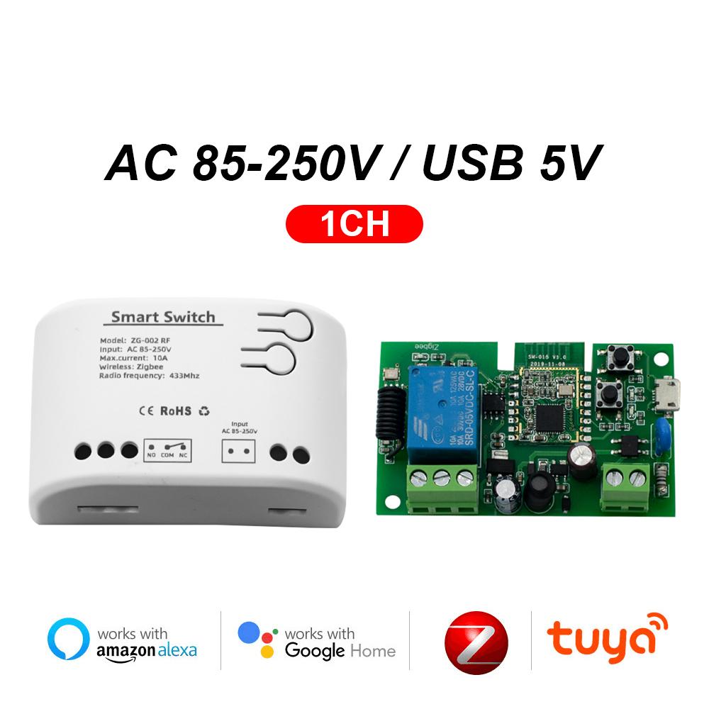 1CH 2CH 4CH 5V 12V 24V 220V ZigBee Relay Module Remote Control  433MHz -CE00583-Veeddydropshipping