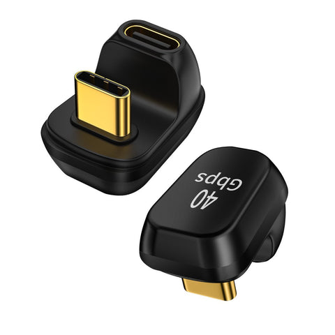 U shape 90 Elbow USB 2.0 3.1 Type C Adapter 40Gbps Fast Data-PA01299-Veeddydropshipping