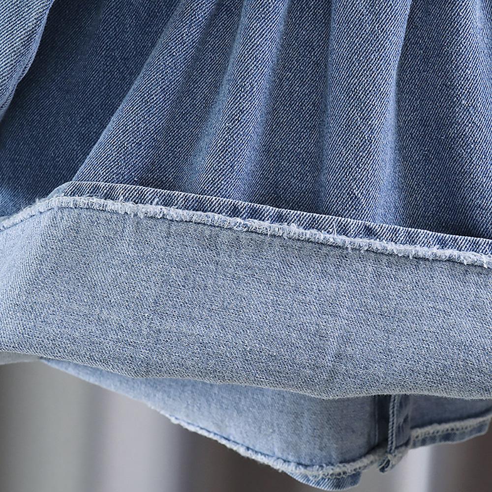 Spring Autumn Kids Girls Denim Dress Long Sleeve-Veeddydropshipping