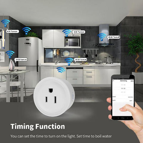 New 10A WIFI US Plug Wireless Remote Socket Smart Timer Plug Alexa Google -CE00060-Veeddydropshipping
