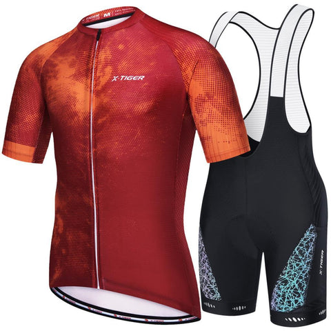 Cycling Jersey Set Quick-Dry Breathable Road Bike Bicycle Shirt Bib Shorts -OS01145-Veeddydropshipping