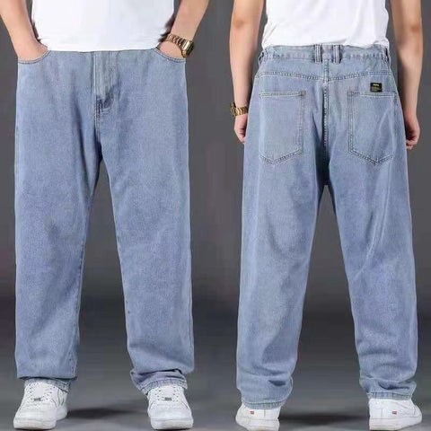 Loose Trousers Male Casual Denim Pants Plus-MF00630-Veeddydropshipping