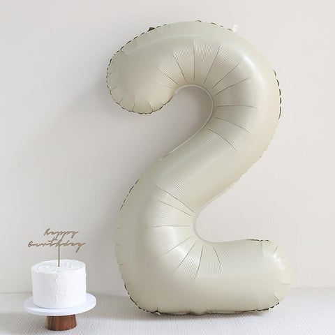Cream Number Balloons with Crown-HA00592-Veeddydropshipping
