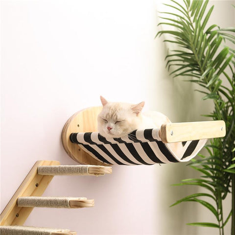 Solid Wood Cat Wall Mounted Climbing Frame-HA01440-Veeddydropshipping