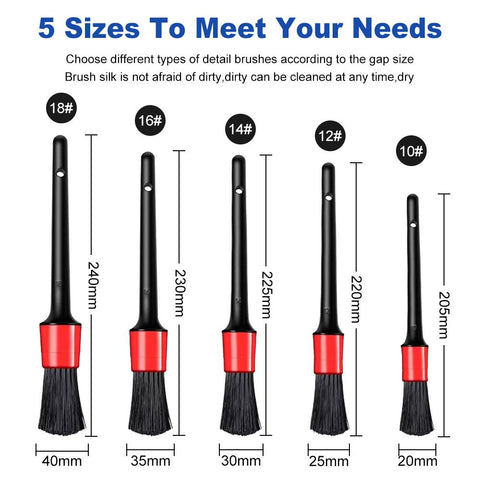 New Car Detailing Brushes Set Brushes for Automotive Cleaning-AM00466-Veeddydropshipping