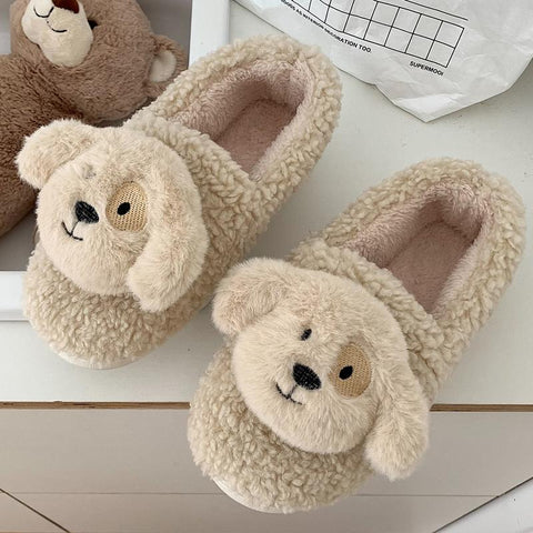 Men Home Slipper Flat Warm Plush Non Slip Fuzzy Cotton Shoes-BS01223-Veeddydropshipping