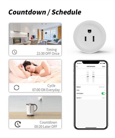 New 10A WIFI US Plug Wireless Remote Socket Smart Timer Plug Alexa Google -CE00060-Veeddydropshipping