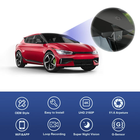 Car DVR 4K for Kia EV6 / Kia EV6 GT 2022 2023,Fitcamx Wireless-AM00576-Veeddydropshipping