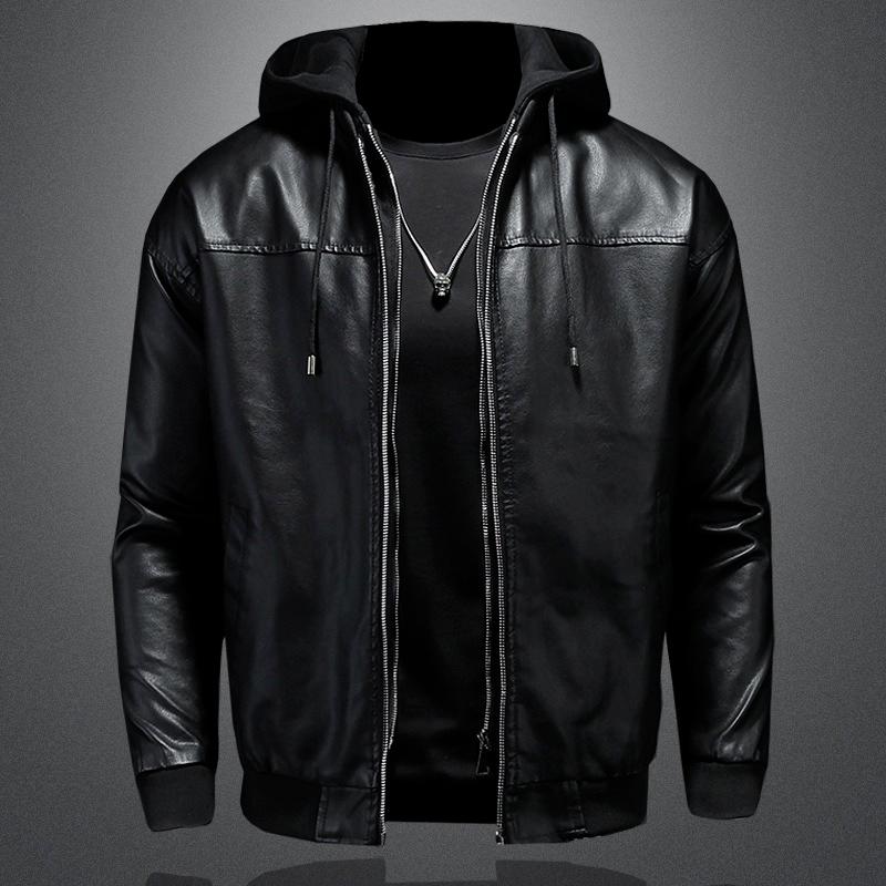 Casual Hooded Jacket Fashion Trend Motorcycle Clothing-MF01360-Veeddydropshipping