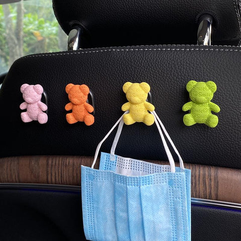 Console Passenger Seat Back Hook Cute Cartoon Bear-AM01354-Veeddydropshipping