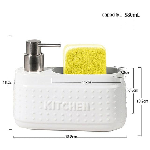 Dish Soap Dispenser with Sponge Holder-HA01024-Veeddydropshipping