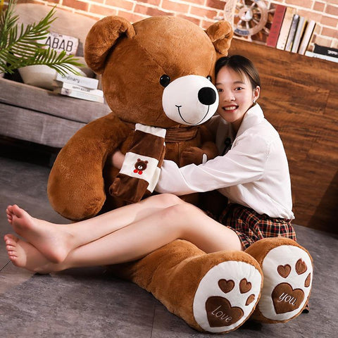 New Hot High Quality 4 Colors Teddy Bear With Scarf Stuffed Animals Bear-TB01546-Veeddydropshipping