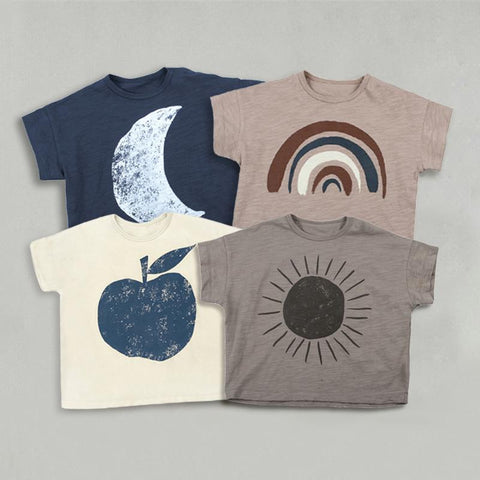 Fashion Kids Summer T-shirts Slub Cotton Toddler Baby Clothes-TB01108-Veeddydropshipping