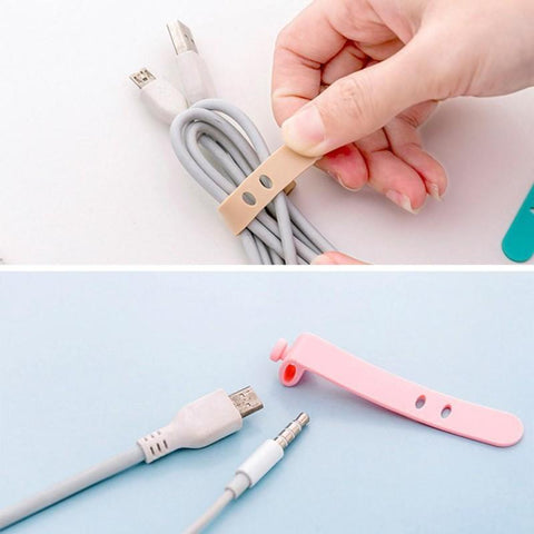 4 PCS Universal Cable Management Wire Cord Fixer Charger Organizer New Phone Cable Winder-PA00866-Veeddydropshipping