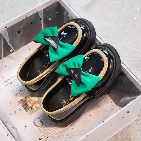 British Style Leather Shoes for Girls Children 2023 Round-TB00113-Veeddydropshipping