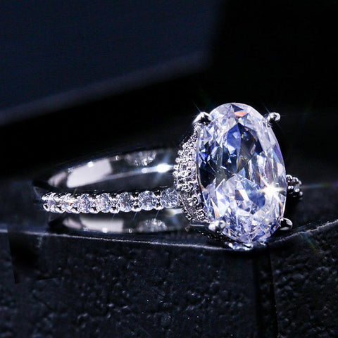 Finger Ring Band Dazzling Brilliant Wedding Anniversary Gift  -JW00579-Veeddydropshipping