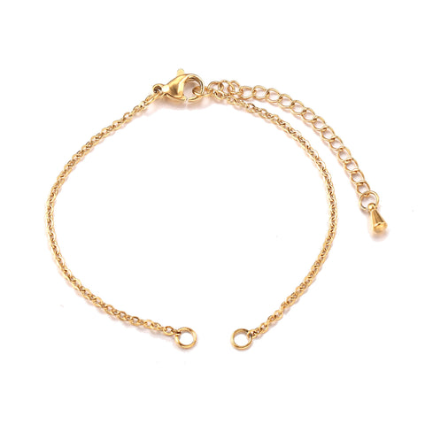 Stainless Steel Width Adjustable Cuba Chain for Jewelry Making DIY -JW01609-Veeddydropshipping