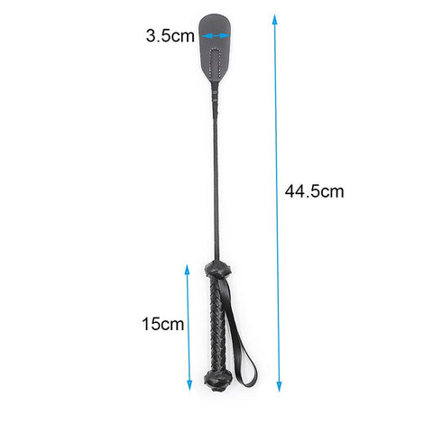 Leather Cosplay Bondage Whip, Crop Spanking Horse Riding Flogger Flapper -BH01331-Veeddydropshipping