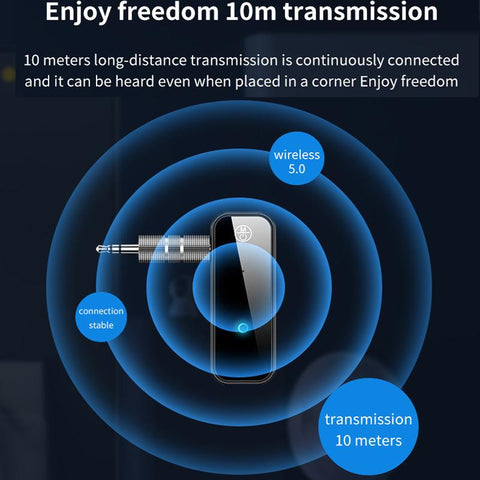 2 in 1 Wireless Bluetooth 5.0 Receiver Transmitter Adapter 3.5mm Jack -CE01287-Veeddydropshipping
