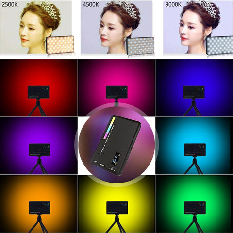 W140 LED RGB Video Light 0-360° Full Color 2500 to 9000K 8W 3100mAh Photography -CE00327-Veeddydropshipping