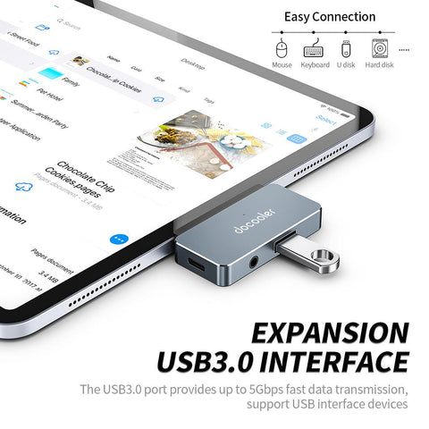 Hub Adapter with Headphone Jack compatible Tablet-CO00253-Veeddydropshipping